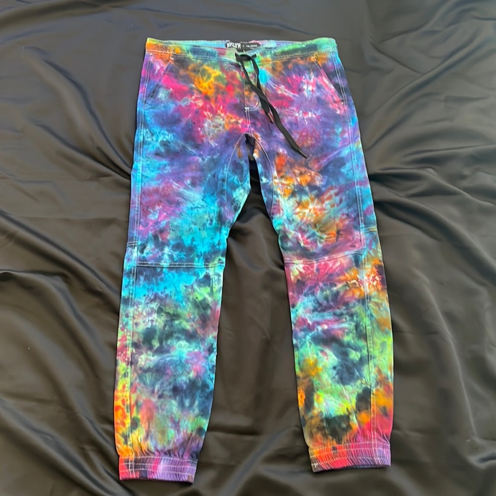 BKLYN Athletics The Jogger Soft Cotton Twill Tie Dye Men’s Slim Fit Size L